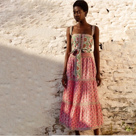 PINK CITY PRINTS Rose Hyacinth Lucia Skirt - Picture 7 of 12